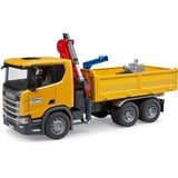 bruder Camion de chantier Scania Super 560R avec grue et 2 palettes, Modèle réduit de voiture 03551