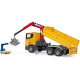 bruder Camion de chantier Scania Super 560R avec grue et 2 palettes, Modèle réduit de voiture 03551