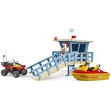 bruder Poste de secours bworld avec quad et scooter des mers personel, Figurine 62780