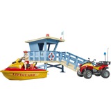 bruder Poste de secours bworld avec quad et scooter des mers personel, Figurine 62780