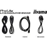 iiyama LH6560UHS-B2AG Écran d'affichage dynamique Carte A numérique 163,8 cm (64.5") LED Wifi 500 cd/m² 4K Ultra HD Noir Intégré dans le processeur Android 11 24/7, Affichage public Noir (Mat), Carte A numérique, 163,8 cm (64.5"), LED, 3840 x 2160 pixels, Wifi, 24/7