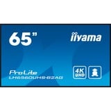 iiyama LH6560UHS-B2AG Écran d'affichage dynamique Carte A numérique 163,8 cm (64.5") LED Wifi 500 cd/m² 4K Ultra HD Noir Intégré dans le processeur Android 11 24/7, Affichage public Noir (Mat), Carte A numérique, 163,8 cm (64.5"), LED, 3840 x 2160 pixels, Wifi, 24/7