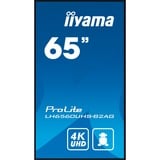 iiyama LH6560UHS-B2AG Écran d'affichage dynamique Carte A numérique 163,8 cm (64.5") LED Wifi 500 cd/m² 4K Ultra HD Noir Intégré dans le processeur Android 11 24/7, Affichage public Noir (Mat), Carte A numérique, 163,8 cm (64.5"), LED, 3840 x 2160 pixels, Wifi, 24/7