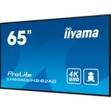iiyama LH6560UHS-B2AG Écran d'affichage dynamique Carte A numérique 163,8 cm (64.5") LED Wifi 500 cd/m² 4K Ultra HD Noir Intégré dans le processeur Android 11 24/7, Affichage public Noir (Mat), Carte A numérique, 163,8 cm (64.5"), LED, 3840 x 2160 pixels, Wifi, 24/7