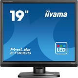 iiyama ProLite E1980S-B1 écran plat de PC 48,3 cm (19") 1280 x 1024 pixels VGA LED Noir Moniteur  Noir (Mat), 48,3 cm (19"), 1280 x 1024 pixels, VGA, LED, 3 ms, Noir