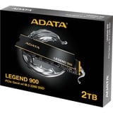 ADATA LEGEND 900 2 To M.2 PCI Express 4.0 NVMe 3D NAND SSD Noir/Or, 2 To, M.2, 7000 Mo/s