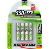 Ansmann 550 mAh, Batterie Vert, 4x AAA (Micro)