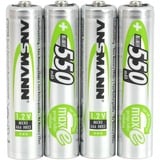 Ansmann 550 mAh, Batterie Vert, 4x AAA (Micro)