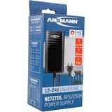 Ansmann APS 2250H adaptateur de puissance & onduleur Intérieure 27 W Noir, Bloc d'alimentation Noir, Universel, Intérieure, 100 - 240 V, 50/60 Hz, 27 W, 12 - 24 V