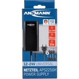 Ansmann APS 2250H adaptateur de puissance & onduleur Intérieure 27 W Noir, Bloc d'alimentation Noir, Universel, Intérieure, 100 - 240 V, 50/60 Hz, 27 W, 12 - 24 V