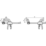 BESSEY EZL30-8, Serre-joint Noir/Rouge