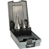 Bosch Coffrets de fraises étagées HSS queue 3 pans, Jeu de mèches de perceuse Perceuse, Foret gradué, Aluminium, Métal non Ferreux, Tuyau, Plastique, Profil, Matériau de panneau sandwich, Acier rapide, 3 pièce(s)
