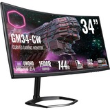 Cooler Master GM34-CW, Moniteur Gaming gris foncé/Noir, 2x HDMI, 2x DisplayPort, 144Hz