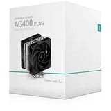 DeepCool AG400 DIGITAL PLUS Refroidisseur CPU RGB  Noir, Connecteur de ventilateur PWM à 4 broches