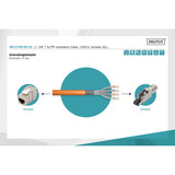 Digitus Câble d'installation professionnel Cat.7 S/FTP simplex, B2ca Orange