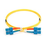 Digitus Câble de raccordement LWL, duplex, connecteur SC > SC, monomode OS2 Jaune
