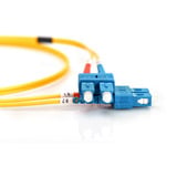 Digitus Câble de raccordement LWL, duplex, connecteur SC > SC, monomode OS2 Jaune