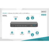 Digitus Commutateur KVM DisplayPort 4 ports, Switch KVM 