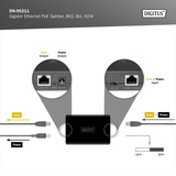 Digitus DN-95211, Séparateur PoE Noir