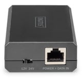 Digitus Séparateur PoE Ethernet Gigabit, 802.3bt, 51 Watt Noir