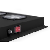 Digitus Unité de ventilation de toit pour armoires réseau de série Unique & Varioflex-N, armoires réseau et armoires serveur Dynamic Basic module de ventilation Noir, armoires réseau et armoires serveur Dynamic Basic, Panneau ventilation, Noir, 2 ventilateur(s), 276 m³/h, Turquie, Varioflex-N, Unique Network, Dynamic Basic