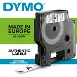 Dymo D1 étiquettes nylon flexible autocollantes authentiques | rouleau de 12 mm x 3,5 m | impression en noir sur fond blanc | pour étiqueteuses LabelManager, Ruban 5 m | impression en noir sur fond blanc | pour étiqueteuses LabelManager, Noir sur blanc, Nylon, Belgique, -40 - 60 °C, DYMO, LabelManager