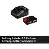 EINHELL GE-CT 18 Li Kit Batterie, Coupe-bordures Rouge/Noir, 8500 tr/min, 90°, Batterie, Lithium-Ion (Li-Ion), 18 V, 2 Ah