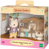 EPOCH Sylvanian Families - Ensemble salle de bain frère lapin en chocolat, Jouets de construction 
