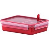 Emsa CLIP & MICRO Rectangulaire Boîte 1,2 L Rouge, Transparent 1 pièce(s) Rouge, Boîte, Rectangulaire, 1,2 L, Rouge, Transparent, Plastique, Allemagne