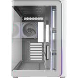 FSP M580PLUS Midi Tower Blanc, boîtier pc Blanc | 2x USB-A | 1x USB-C | RGB | Window