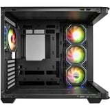 FSP M580-BA Midi Tower Noir, boîtier pc Noir | 2x USB-A | 1x USB-C | RGB | Window