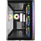 FSP M580-BA Midi Tower Noir, boîtier pc Noir | 2x USB-A | 1x USB-C | RGB | Window