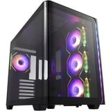 FSP M580-BA unité centrale Midi Tower Noir, boîtier pc Noir | 2x USB-A | 1x USB-C | RGB | Window