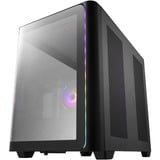 FSP M580-BA unité centrale Midi Tower Noir, boîtier pc Noir | 2x USB-A | 1x USB-C | RGB | Window