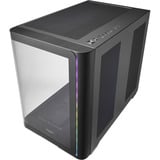 FSP M580-BA unité centrale Midi Tower Noir, boîtier pc Noir | 2x USB-A | 1x USB-C | RGB | Window