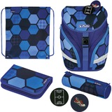 Herlitz SoftLight Plus Play Ball Ensemble de cartables Garçon Polyester Bleu bleu, Plumier, Étui pour crayons, Cartable, Sac de sport, Garçon, Ecole primaire, Sac à dos, 16 L, Poche latérale