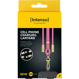 Intenso Cell Phone Charging Lanyard 7991004, Câble Néon rose