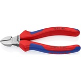 KNIPEX Pince coupante de côté 70 02 140, Tenailles de cran Rouge/Bleu, noire atramentisée