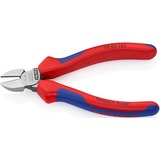 KNIPEX Pince coupante de côté 70 02 140, Tenailles de cran Rouge/Bleu, noire atramentisée