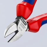 KNIPEX Pince coupante de côté 70 02 140, Tenailles de cran Rouge/Bleu, noire atramentisée