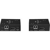 Lindy Extendeur KVM fibre optique DisplayPort 1.2 & USB 300m, Extension DisplayPort Noir