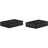 Lindy Extendeur KVM fibre optique DisplayPort 1.2 & USB 300m, Extension DisplayPort Noir