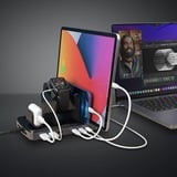 Lindy Station de Charge USB 6 ports, 160W Noir, 3x USB-C, 3x USB-A, 160W, Autonome, Aluminium, Plastique, Noir, Gris, Contact, Énergie, California Proposition 65