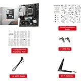 MSI B650M GAMING PLUS WIFI carte mère socket AM5 Noir/Argent, RAID, 2.5 Gb-LAN, Wi-Fi 6E, BT 5.3, Sound, µATX