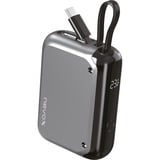 Nevox POWERBANK 10000mAh, câble USB-C intégré Gris