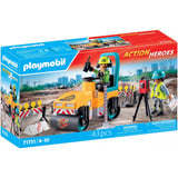 PLAYMOBIL Action Heroes Chantier routier, Jouets de construction 