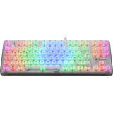 Sharkoon Requin Cristal RGB clavier gaming mécanique Blanc, Layout DE (QWERTZ), KTT, 85%