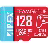 Team Group APEX SD7.1 128 GB SDXC, Carte mémoire Rouge/Bleu