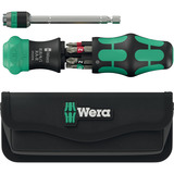 Wera Kraftform Kompakt 20 RA-R avec sac, Set d'embouts de vissage Noir/Vert