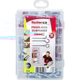 fischer Profi-Box DuoPower + crochet, Cheville Gris clair/Rouge